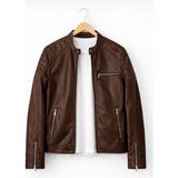 Kastrioti Essential Hakim Yaka Deri Mont - 2XL - Kahverengi_C2Z