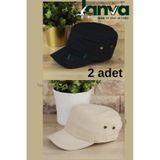 Kastro Şapka Kasket Outdoor Castro Kep Yazlık Avcı Sporcu Güneş Koruyucu Krem Ve Lacivert