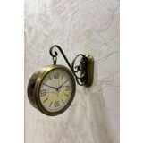 Kasva Concept 37x28 cm Eskitme Metal İstasyon Duvar Saati