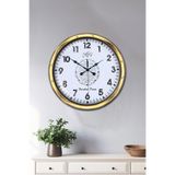 Kasva Concept Duvar Saati 40 Cm Metal Gold Renk Ayetli Modeli