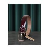 KASVA DERİ 3.5 Cm Bordo Rugan Orijinal Deri Kemer