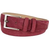 Kasva Deri 3.5 cm Bordo Süet Orijinal Deri Kemer - 130 cm