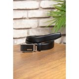 Kasva Deri 3.5 cm Gümüş Renkli Otomatik Deri Kemer Erkekler İçin Yüksek Kalite - 115 cm