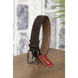 Kasva Deri 3.5 cm Kahve Süet Deri Kemer - 130 cm - Kahverengi