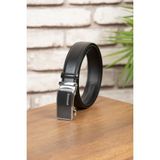 Kasva Deri 3.5 cm Otomatik Deri Kemer - 135 cm - Gümüş