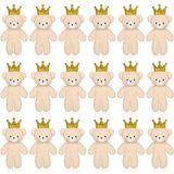 Kasyat 18 adet mini ayı, 4,7 inç anahtarlık, küçük ayı, yumuşak ayı, eklemli ayı, doğum günü, düğün, Noel dekorasyonu, misafir hediyesi (taç tarzı)