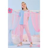 Katamino 3-10 Yaş Kız Çocuk Grage Yarım Kollu Pijama Takım Pembe - 5 - 6 Yaş