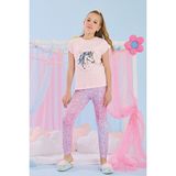 Katamino 3-10 Yaş Kız Çocuk Ilcan Yarım Kollu Pijama Takım Pembe - 3 - 4 Yaş