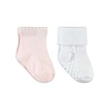 Katamino Cenet 2'li Abs'li Kız Bebek Çorap, 6-12 Ay, IB80172, Ekru-Pembe, kız-bebek