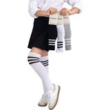 Katamino Kız Çocuk Dizaltı Çorap 3 Çift Beyaz-Gri-Siyah - 9 - 10 - Çok Renkli
