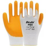 KATAR Beybi Pn5 Polyester Örme Beyaz Sarı Eldiven 10