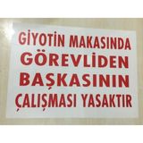 KATAR Giyotin Makasında Görevliden Başkasının Çalışamaz