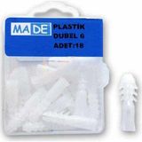 KATAR Made Plastik Dubel 6Mm (1 Kutu:18 Adet) ST-01
