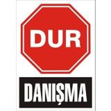 Katar Market Dur Danışma Uyarı Levhası