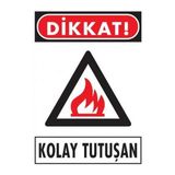Katar Market Kolay Tutuşan Uyarı Levhası