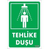Katar Market Tehlike Duşu Uyarı Levhası