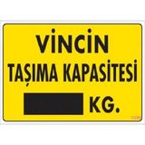Katar Market Vinç Taşıma Kapasitesi Uyarı Levhası