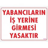 Katar Market Yabancıların İş Yerine Girmesi Yasaktır Uyarı Levhası