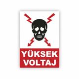 Katar Market Yüksek Voltaj Uyarı Levhası