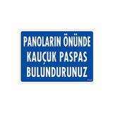 KATAR Uyarı Levhası Panoların Önünde Kauçuk Paspas Bulundurunu