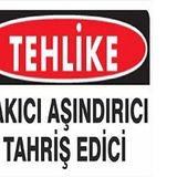 KATAR Yakıcı Aşındırcı Tahriş Edici Uyarı Levhası