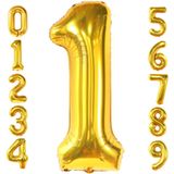 KatchOn, İlk Doğum Günü İçin Altın 1 Balon - 127 cm | İlk Doğum Günü İçin Bir Balon | 1 Numara Balon, Altın Bir Balon İlk Doğum Günü | 1 Yıl Doğum Günü Balonu, Vahşi Bir Doğum Günü Süslemeleri