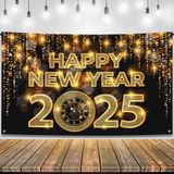 KatchOn XtraLarge Happy New Year Afişi 2023 - Yeni Yıl Arifesi Afişi, 182 x 112 | Mutlu Yıllar Süslemeleri 2023 | Yeni Yıl Arifesi Parti Malzemeleri 2023 | Yeni Yıl Arka Planı, NYE Süslemeleri