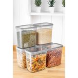 KATE HOME 6 Adet 12 Parça Dikdörtgen 2 Litre Erzak Bakliyat Saklama Kabı Seti 20 Etiket Hediyeli
