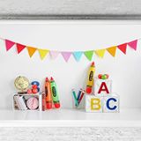 Kate Okul Arka Planına Geri Dönüş 1. Gün Okul Arka Planı Çocuklar için Renkli Mum Boya ABC Arka Plan, 10x6.5ft