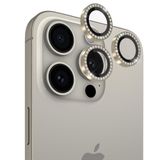 Kate Spade New York iPhone 15 Pro/iPhone 15 Pro Max Alüminyum Halkalı Kamera Lens Koruyucu - Kristal