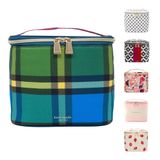 Kate Spade New York Yalıtımlı Öğle Yemeği Çantası, Küçük Öğle Yemeği Soğutucusu, Kadınlar için Sevimli Öğle Yemeği Çantası, Çift Fermuarlı Termal Çanta ve Taşıma Sapı, Grand Plaid Duo