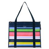 Kate Spade New York Yeniden Kullanılabilir Alışveriş Çantası, Omuz Askılı Yalıtımlı Bakkal Çantası, Büyük Katlanabilir Tote Soğutucu, Güneşli Gün Çizgili, Sunny Day Stripe, Large