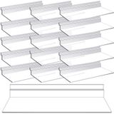 Kathfly 10 x 25 cm Slatwall Raflar Asılı Slatwall Aksesuarları Şeffaf Arduaz Raf Plastik Duvar Rafları, Ev Ayakkabı Mağazaları Butik Malzemeleri (16 Paket)