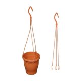 Katı Plastik Makrome Askılı Saksı 20 Adet Kahverengi 16 Cm, MKR1203202494