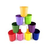 Katı Plastik Sukulent Saksısı 10 Adet Kırmızı 8.5 Cm