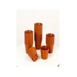 Katı Plastik Sukulent Saksısı 15 Adet Kahverengi 5.5 Cm