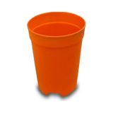 Katı Plastik Sukulent Saksısı 20 Adet Turuncu 5.5 Cm