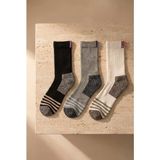Katia & Bony 3 lü Paket Shaftless Golf Soket Çorap Siyah/Beyaz/Gri - 43 - 46 - 105-Renkli