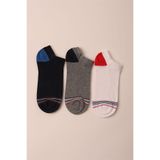 Katia & Bony 3'lü Retro Patik Çorap Seti Beyaz Lacivert Gri 43-46, 43-46, 12201M4008, Beyaz/Lacivert/GREY, erkek