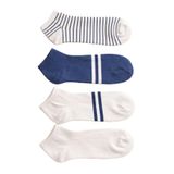 Katia & Bony 4'lü Çizgili Step Çorap 39-42, 39-42, 12601M4001, Desenli, erkek