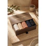 Katia & Bony 5'li Premium Bambu Soket Çorap Seti Erkekler İçin Yumuşak Renkli Kutulu Desenli - 105-Renkli - 43 - 46