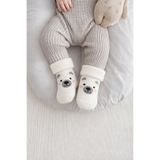 Katia & Bony Bebek Hayvan Desenli Havlu Soket Çorap 6-12 Ay, 6-12 Ay, 12601G1007, Ekru, üniseks-bebek