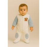 Katia & Bony Bebek Teddy Desenli Peluş Tulum Mavi - 3 - 6 Ay
