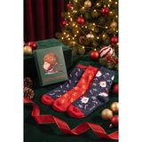 Katia & Bony Çocuk 3'lü Noel Baba Kutulu Soket Yılbaşı Çorabı - Lacivert - 5 - 8 Yaş
