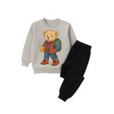 Katia & Bony Çocuk Teddy Baskılı Eşofman Takımı 12-13 Yaş, 12-13 Yaş, 22510G2006, Gri, erkek-çocuk