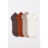 Katia & Bony Erkek 4'lü Paket Step Çorap Kahverengi Mix - 39 - 42