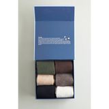 Katia & Bony Erkek 6'lı Paket Kutulu Premium Soket Çorap Kahverengi Mix - 400Kahverengi - 43 - 45