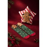 Katia & Bony Kadın Ginger Breadman Kutulu Yılbaşı Soket Çorap - 39 - 42 - Yeşil