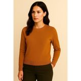 Katia & Bony Kadın Premium Bisiklet Yaka Yumuşak Dokulu Triko Kazak Hardal - L - XL