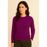 Katia & Bony Kadın Premium Bisiklet Yaka Yumuşak Dokulu Triko Kazak Mor - L - XL